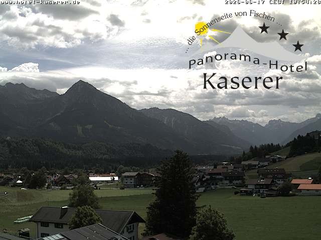 Archived image Webcam Fischen in the Allgäu, Kaserer Hotel