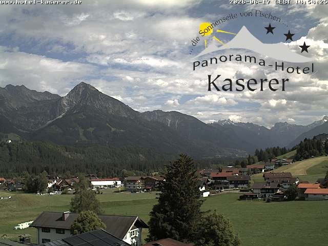 Archived image Webcam Fischen in the Allgäu, Kaserer Hotel
