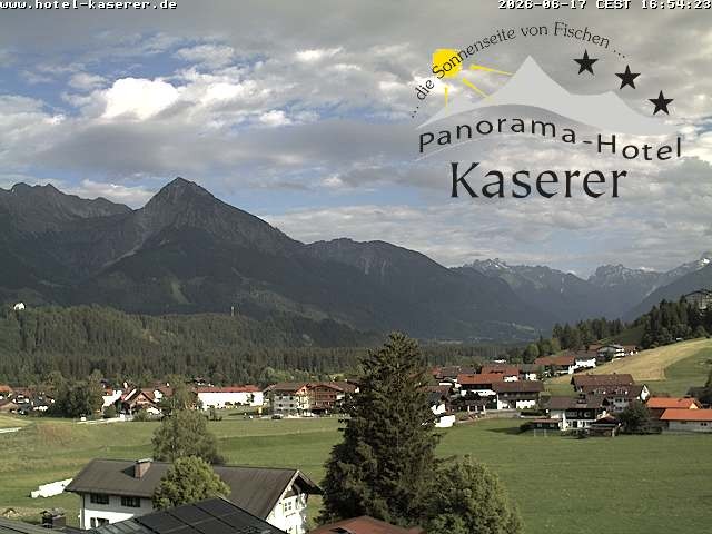 Archived image Webcam Fischen in the Allgäu, Kaserer Hotel