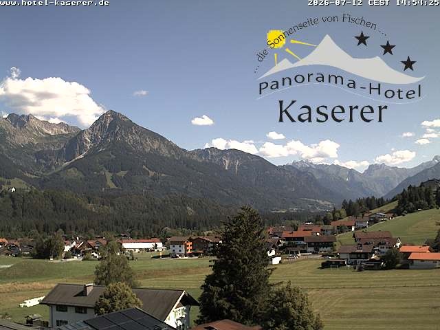 Archived image Webcam Fischen in the Allgäu, Kaserer Hotel