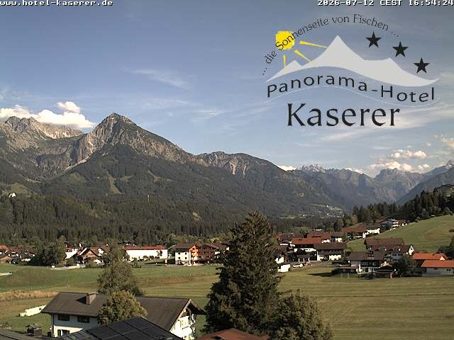 Archived image Webcam Fischen in the Allgäu, Kaserer Hotel