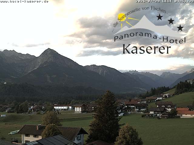 Archived image Webcam Fischen in the Allgäu, Kaserer Hotel