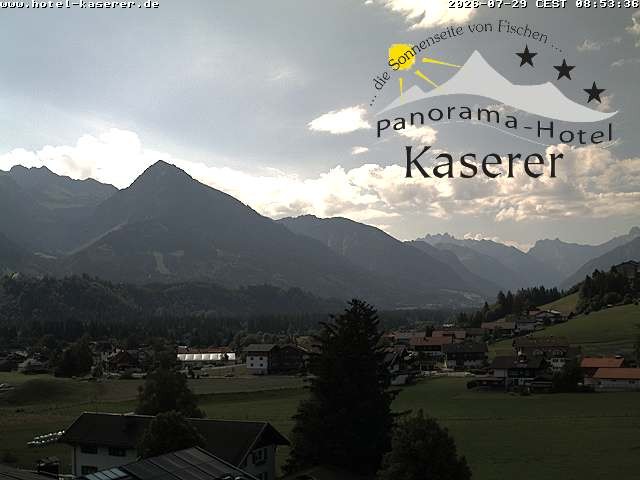 Archived image Webcam Fischen in the Allgäu, Kaserer Hotel
