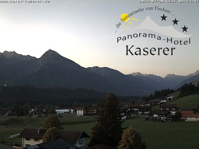 Archived image Webcam Fischen in the Allgäu, Kaserer Hotel