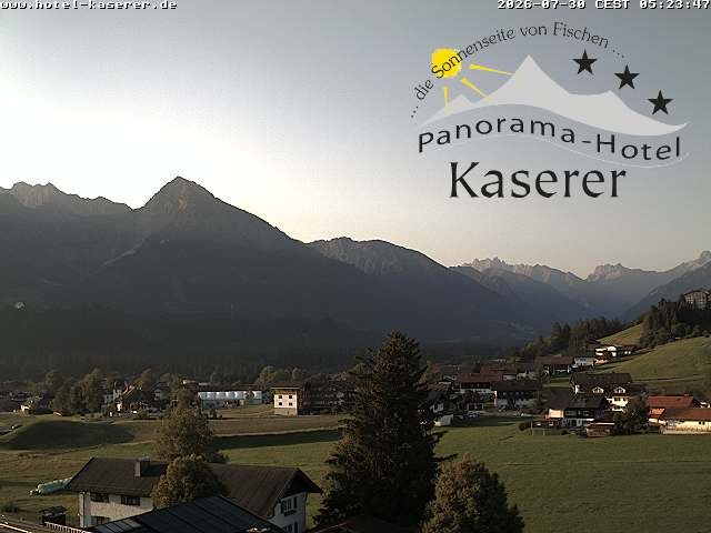 Archived image Webcam Fischen in the Allgäu, Kaserer Hotel