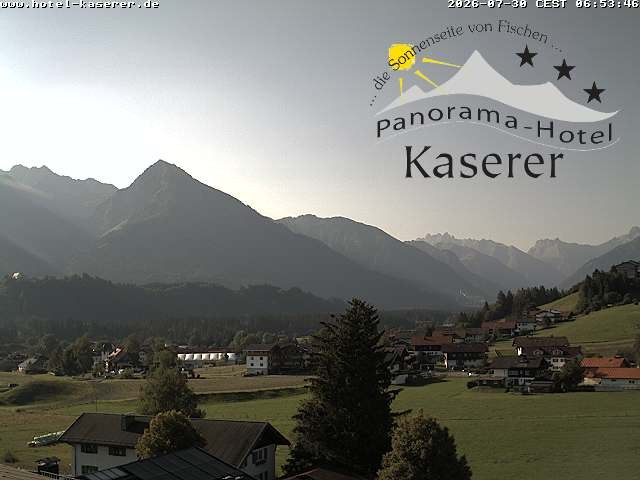 Archived image Webcam Fischen in the Allgäu, Kaserer Hotel