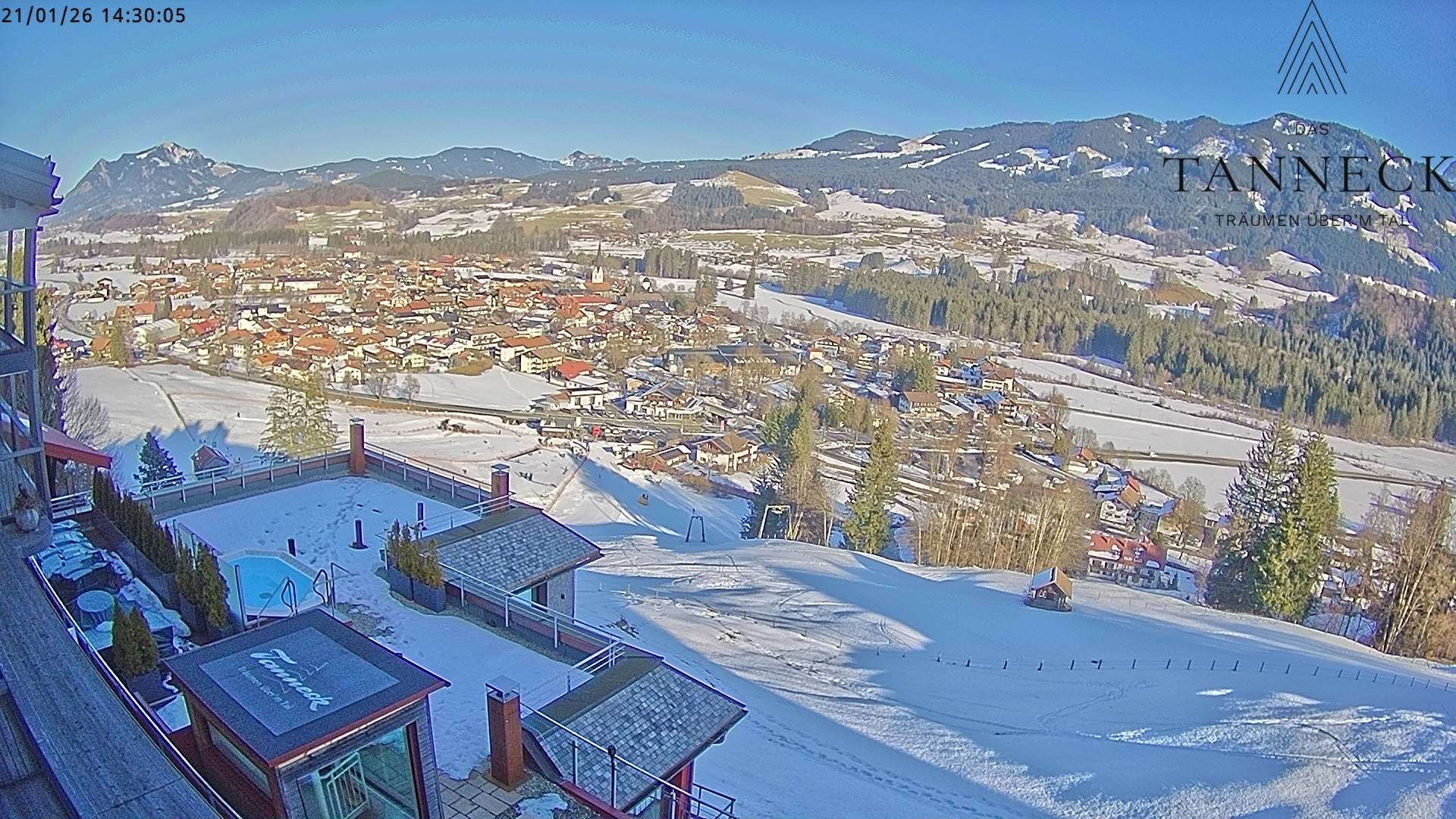 Archiv Foto Webcam Fischen, Hotel Tanneck