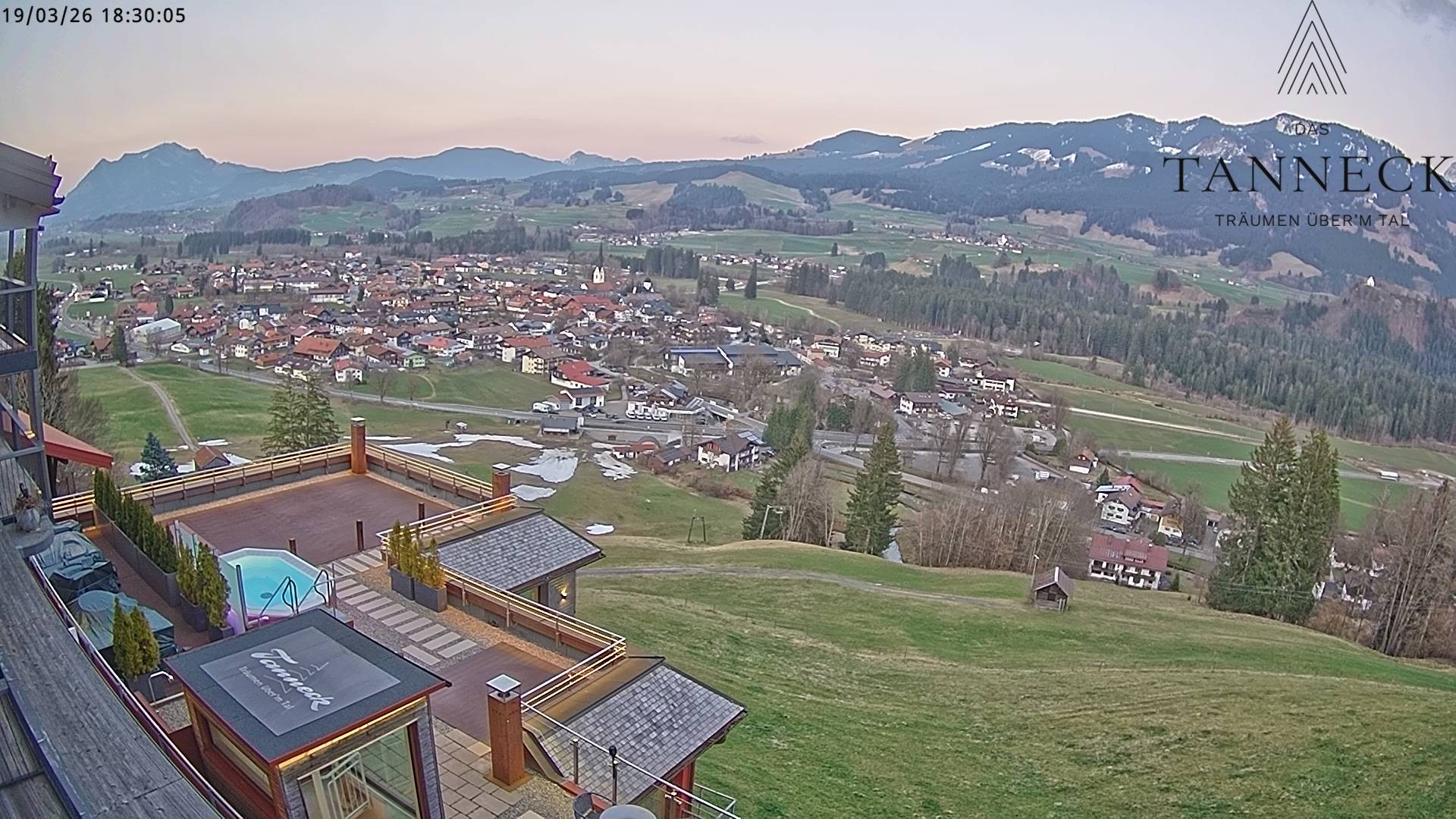 Archiv Foto Webcam Fischen, Hotel Tanneck