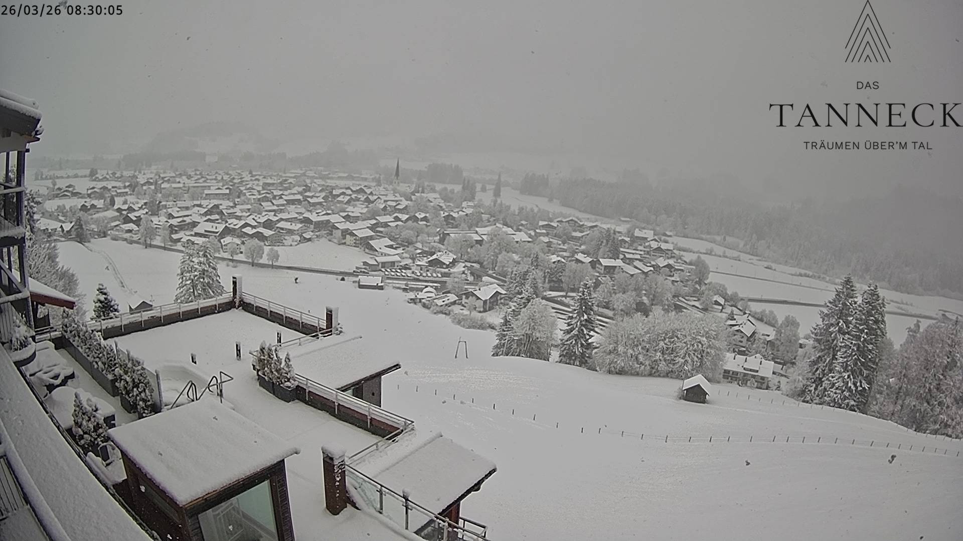 Archived image Webcam Fischen in the Allgäu, Tanneck Hotel