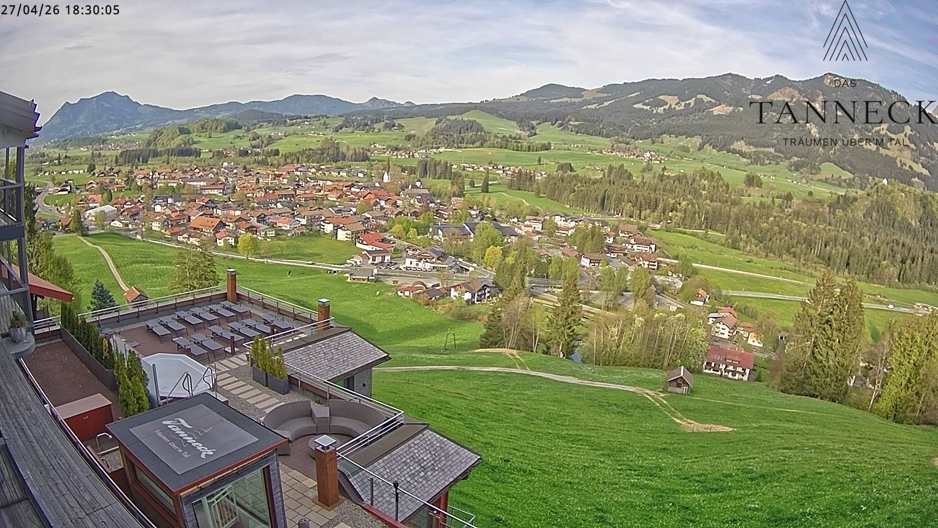 Archiv Foto Webcam Fischen, Hotel Tanneck