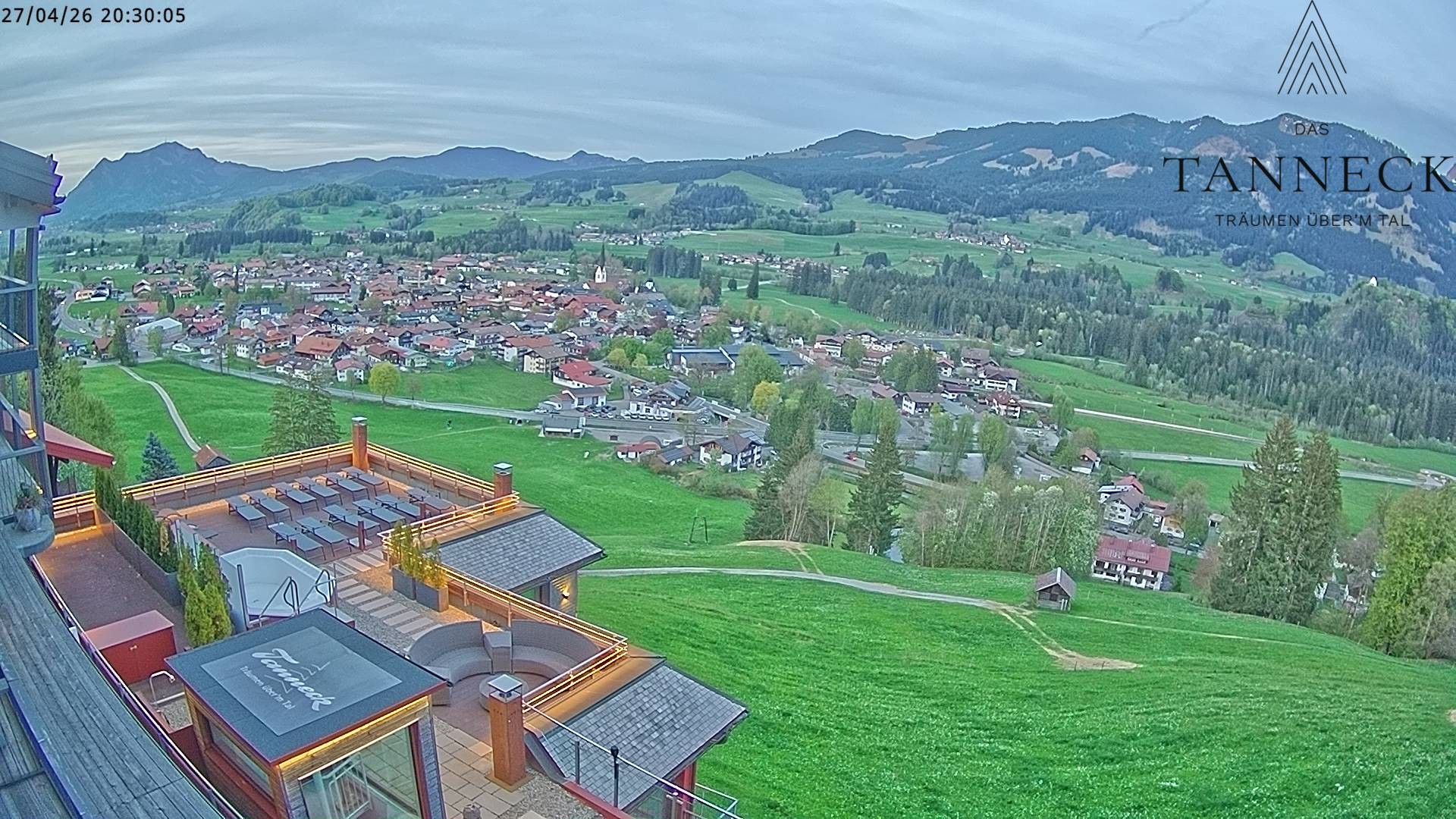 Archiv Foto Webcam Fischen, Hotel Tanneck