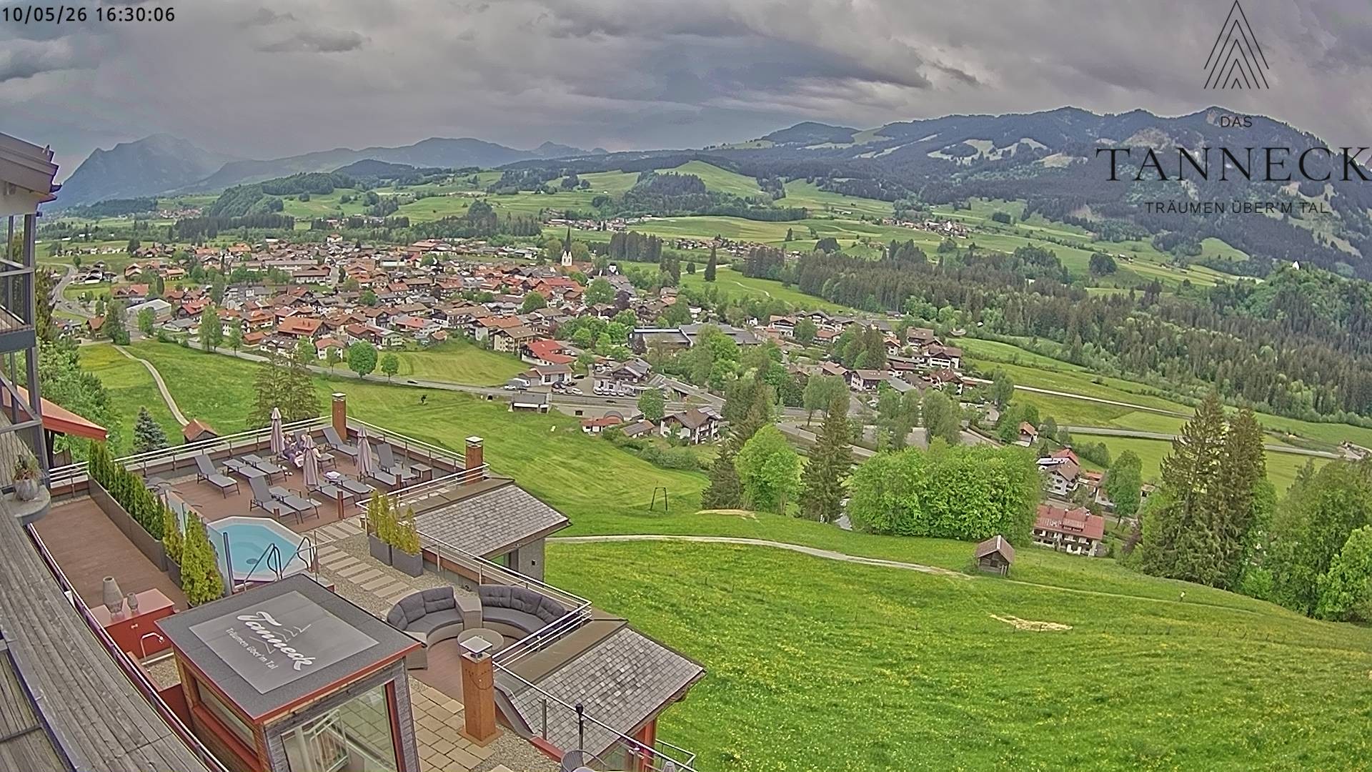 Archived image Webcam Fischen in the Allgäu, Tanneck Hotel