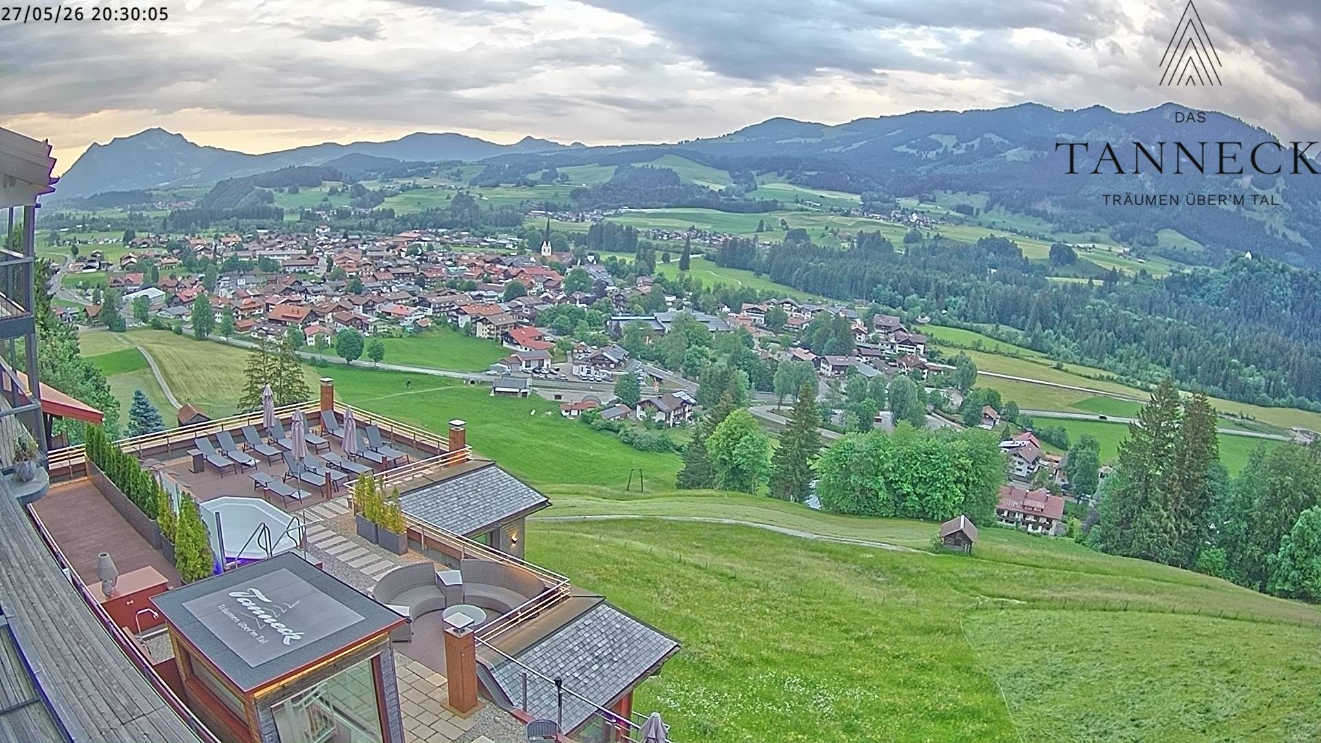 Archived image Webcam Fischen in the Allgäu, Tanneck Hotel