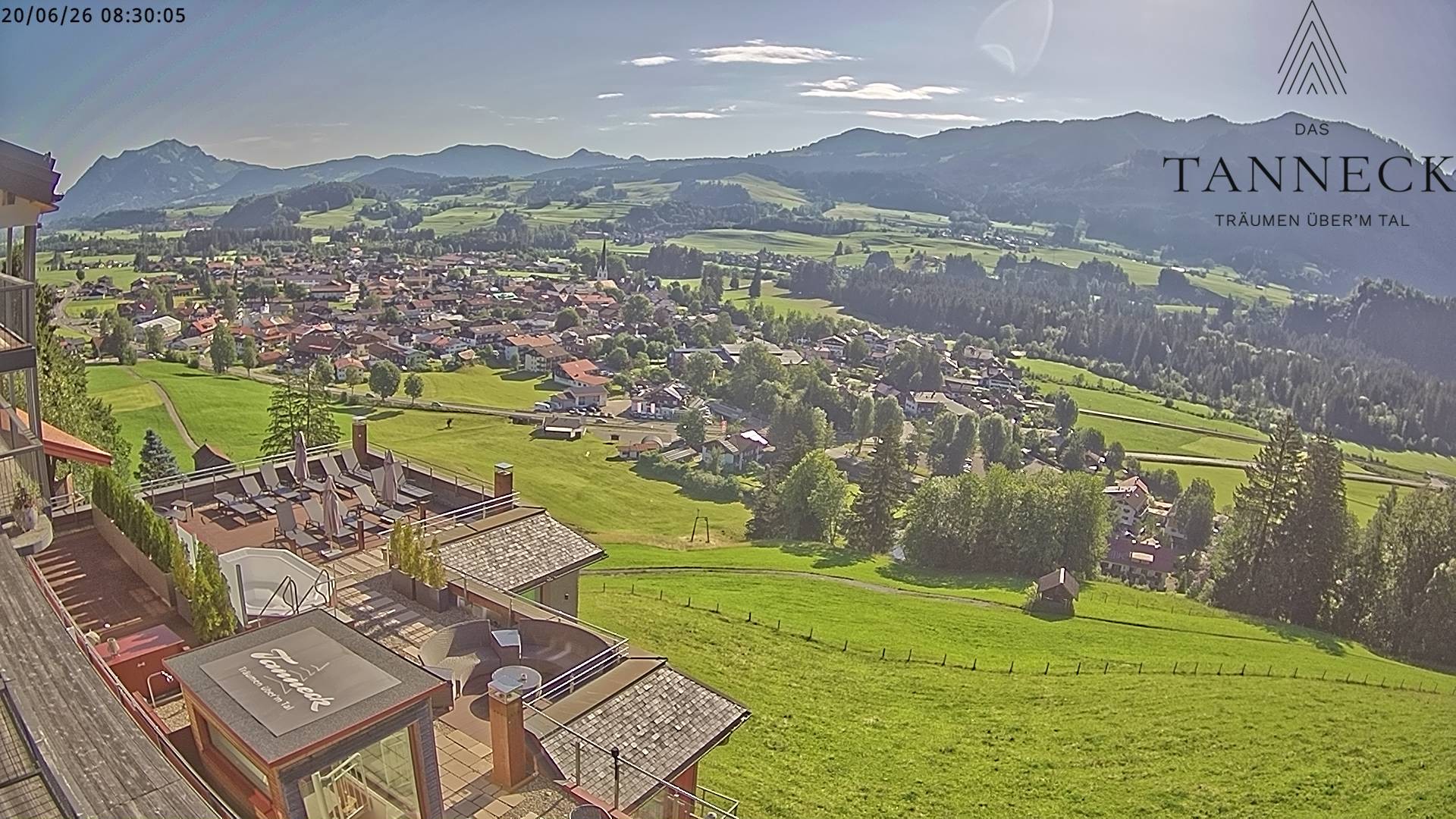 Archived image Webcam Fischen in the Allgäu, Tanneck Hotel