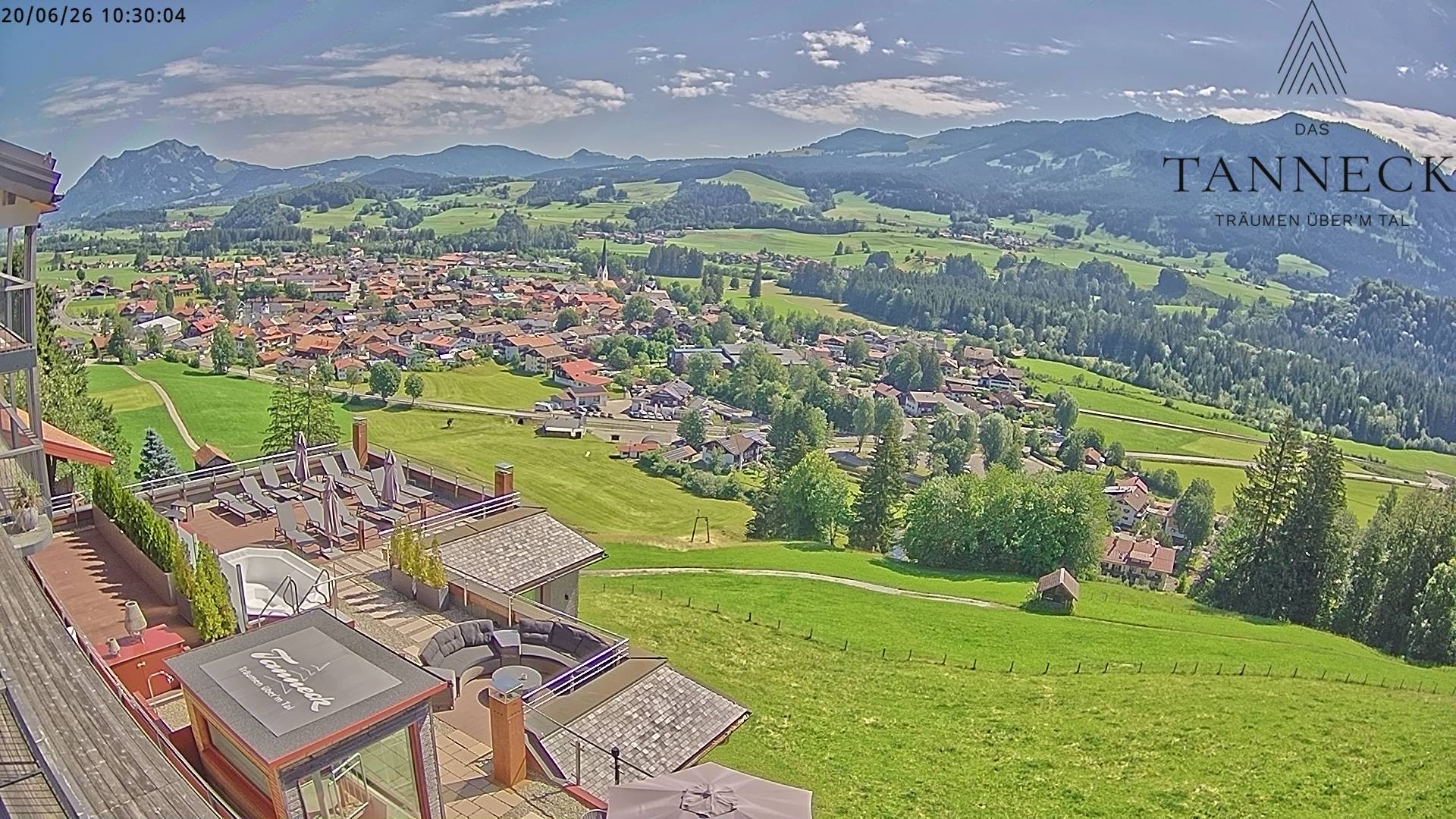 Archived image Webcam Fischen in the Allgäu, Tanneck Hotel