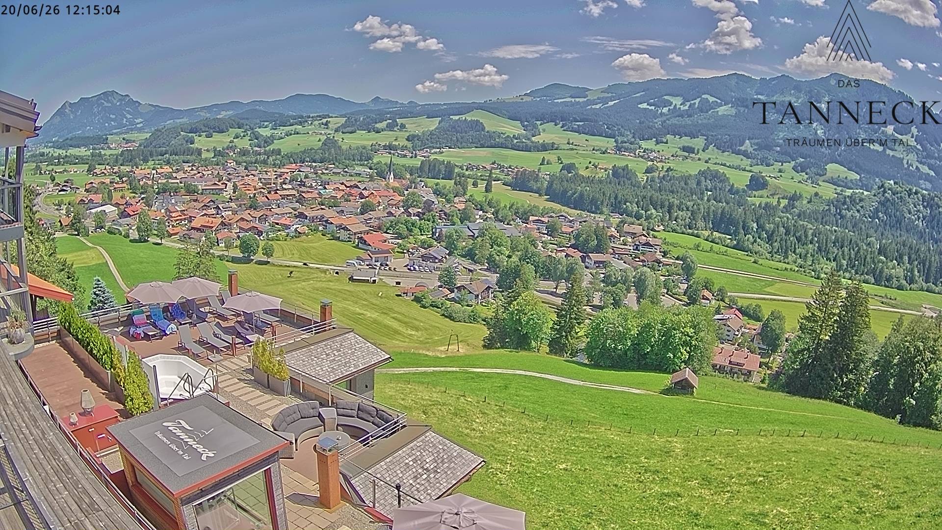 Archived image Webcam Fischen in the Allgäu, Tanneck Hotel