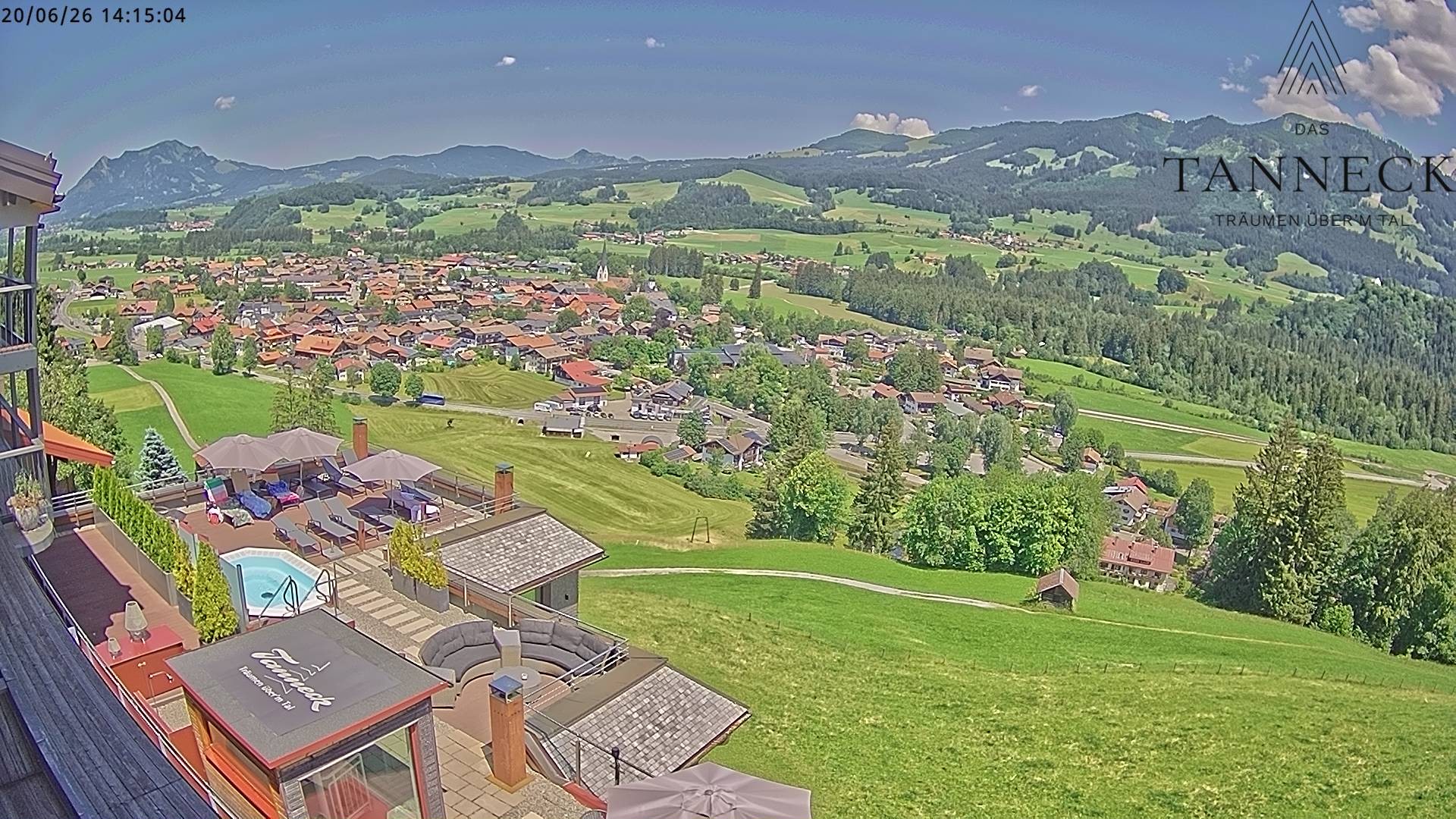 Archived image Webcam Fischen in the Allgäu, Tanneck Hotel
