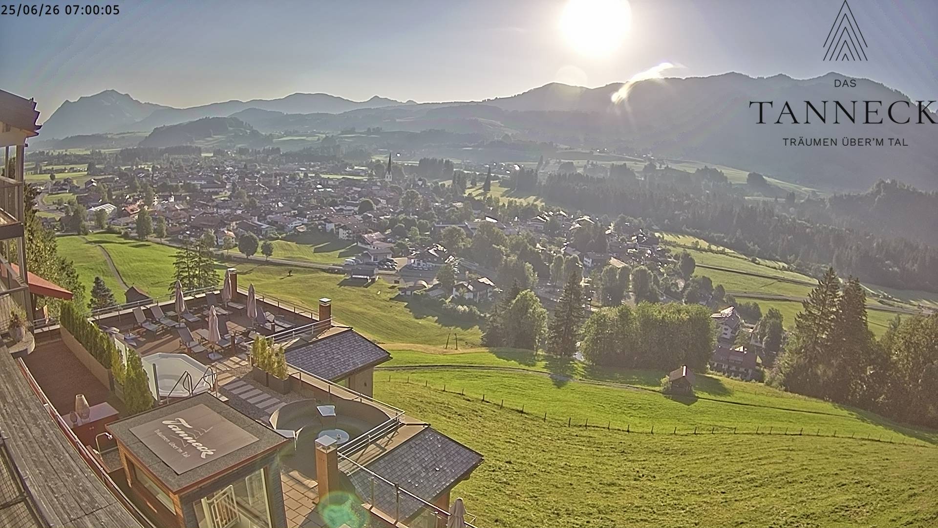 Archived image Webcam Fischen in the Allgäu, Tanneck Hotel