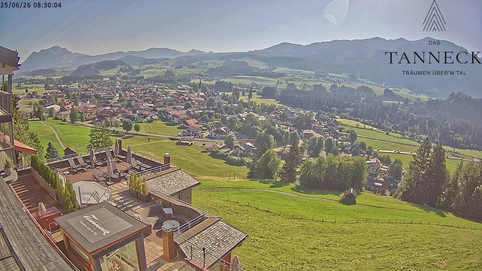 Archived image Webcam Fischen in the Allgäu, Tanneck Hotel