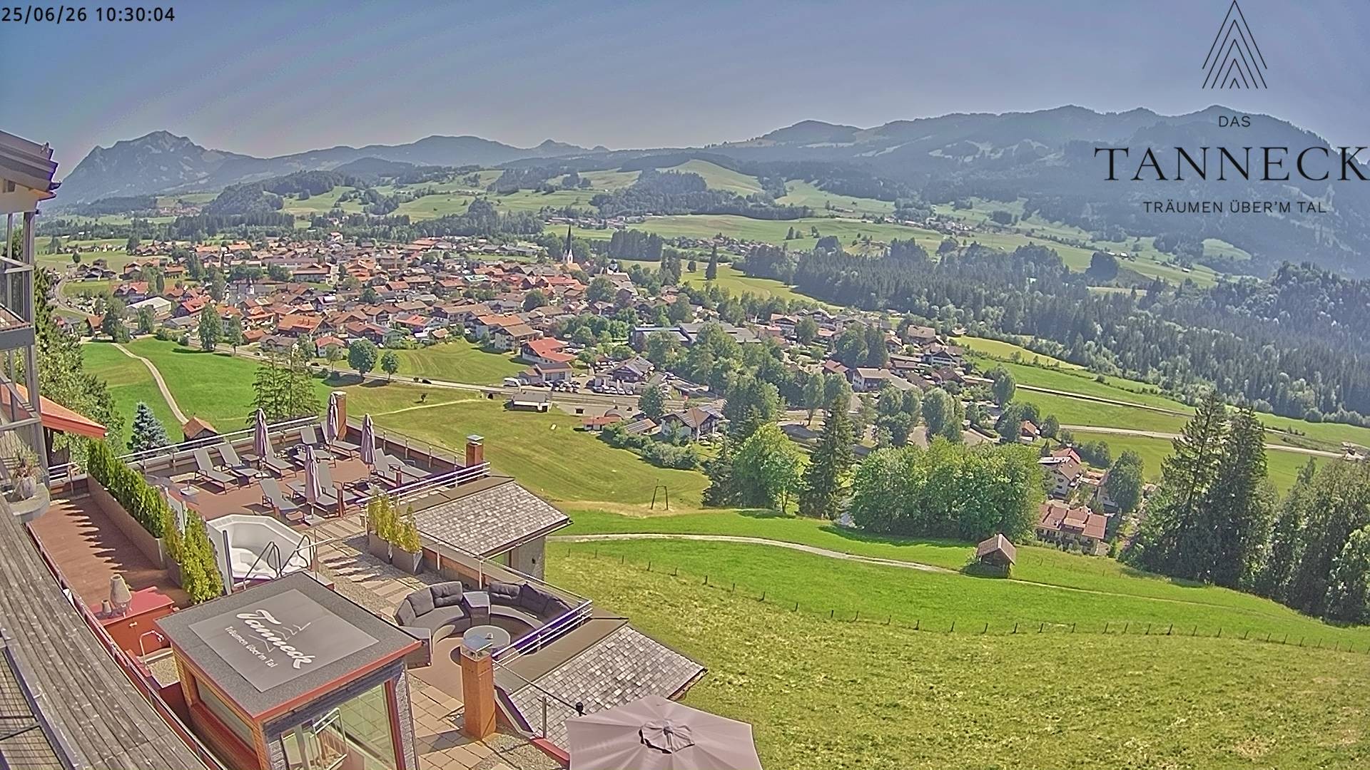Archived image Webcam Fischen in the Allgäu, Tanneck Hotel
