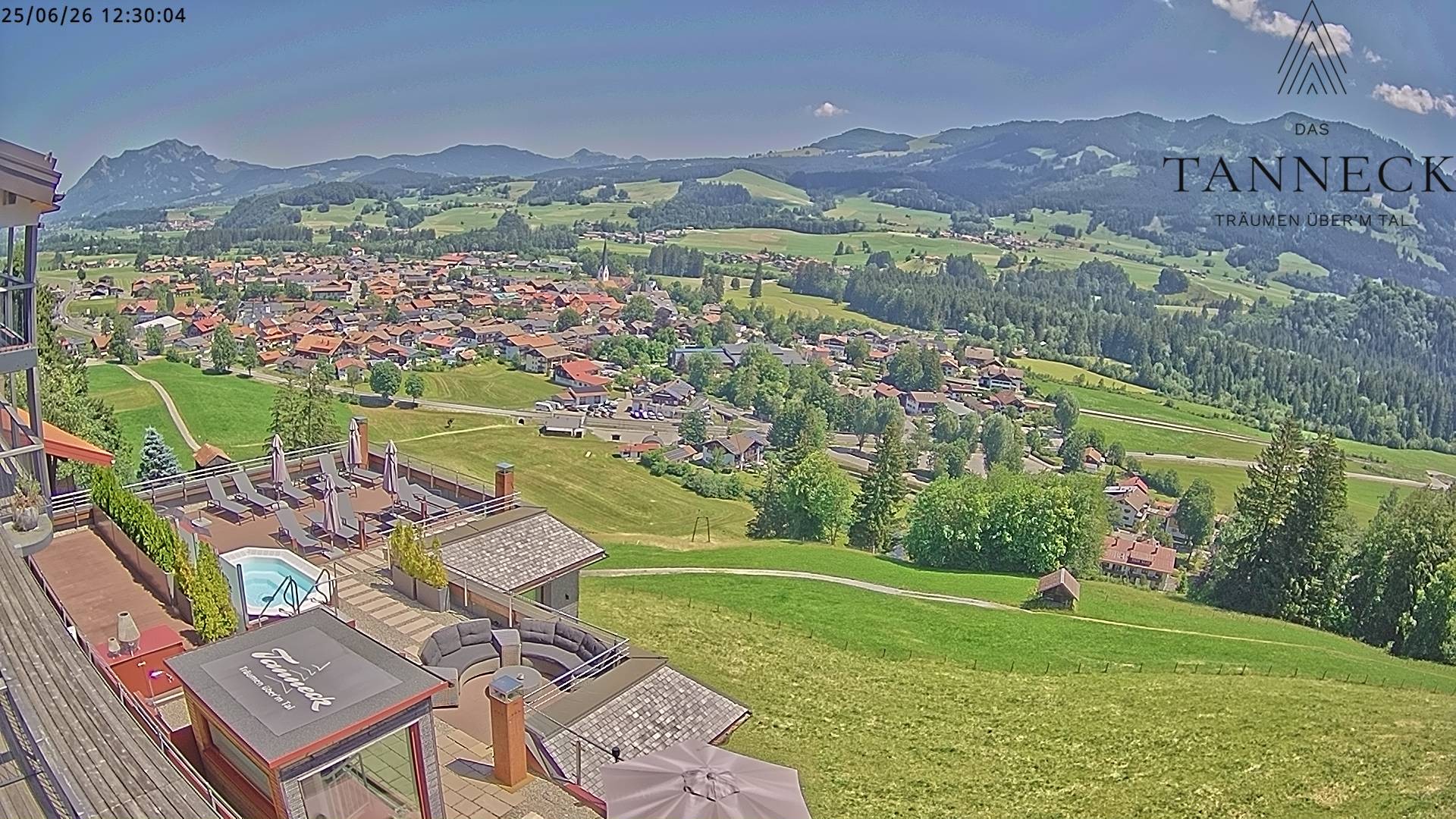 Archived image Webcam Fischen in the Allgäu, Tanneck Hotel