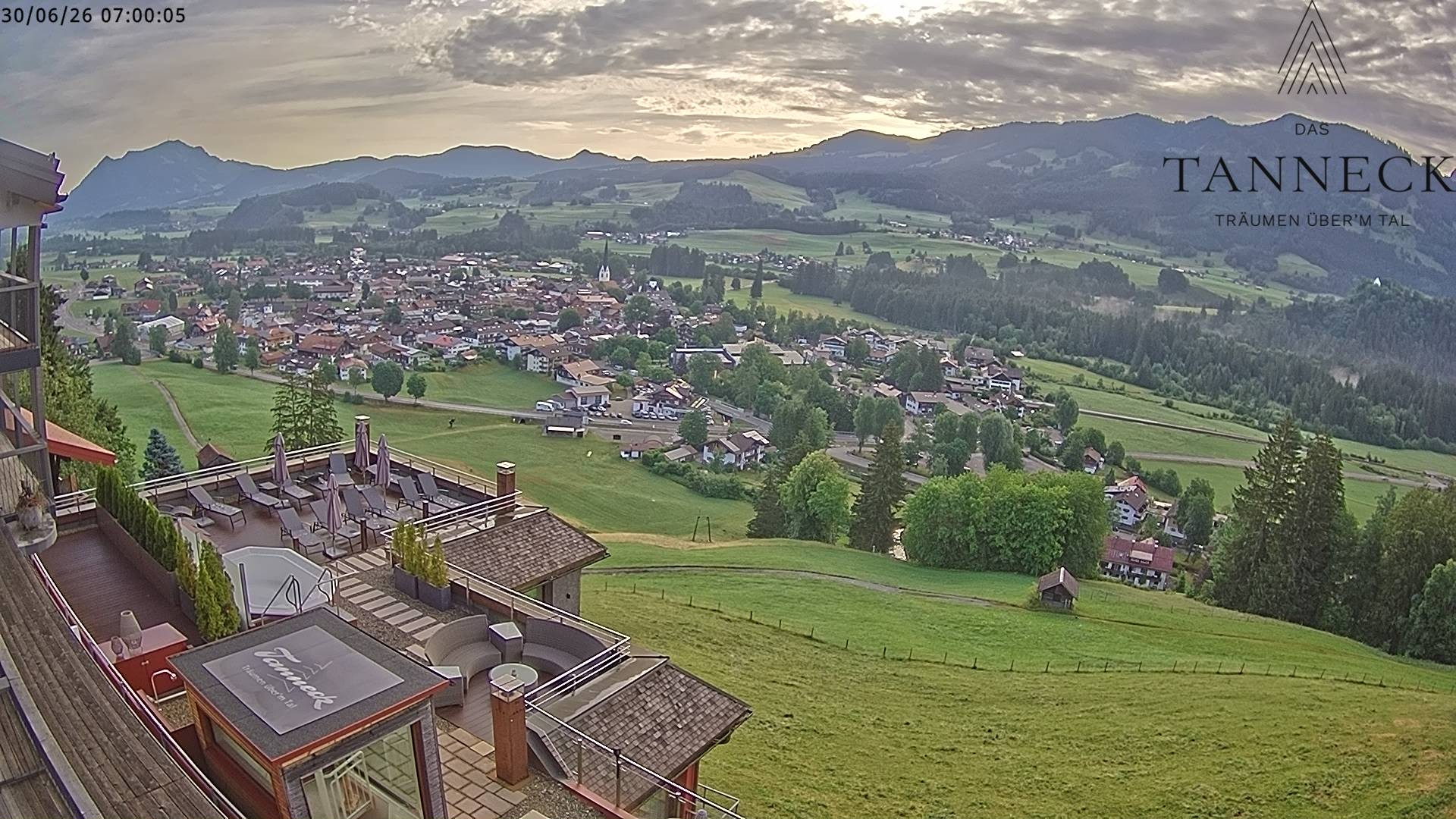 Archived image Webcam Fischen in the Allgäu, Tanneck Hotel