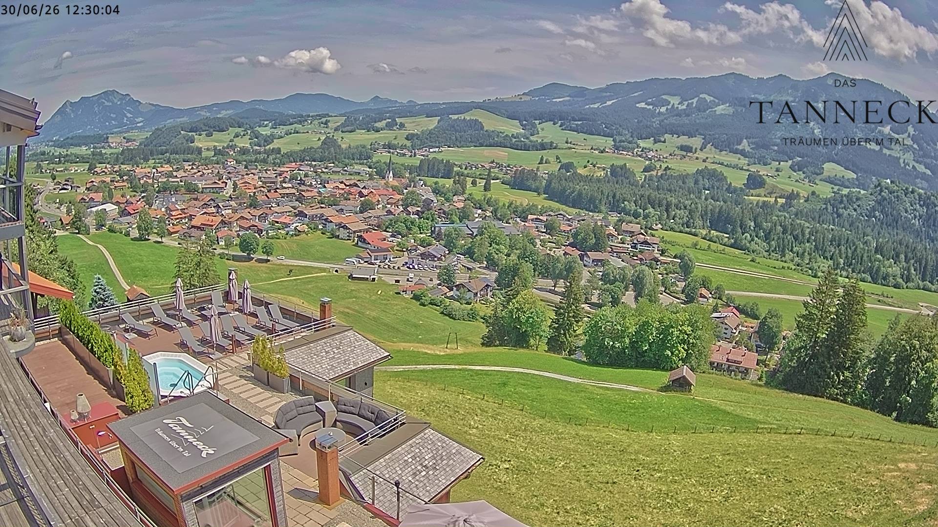 Archived image Webcam Fischen in the Allgäu, Tanneck Hotel