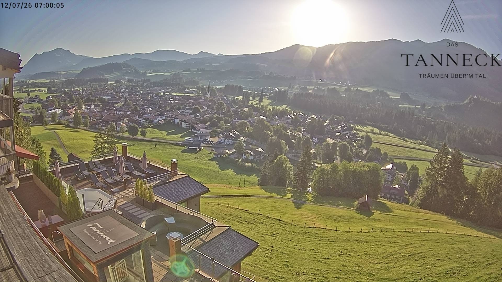 Archived image Webcam Fischen in the Allgäu, Tanneck Hotel