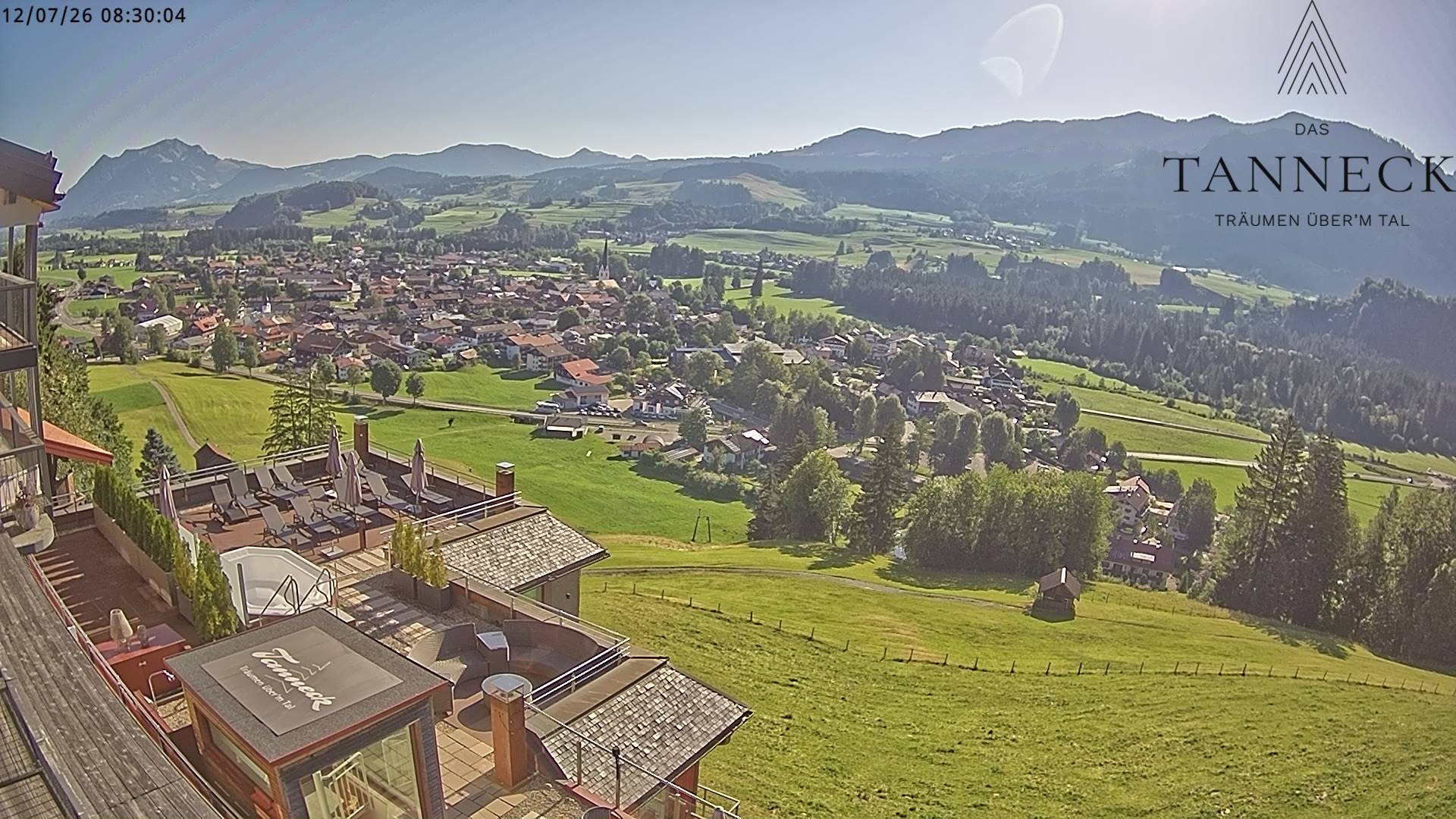 Archived image Webcam Fischen in the Allgäu, Tanneck Hotel