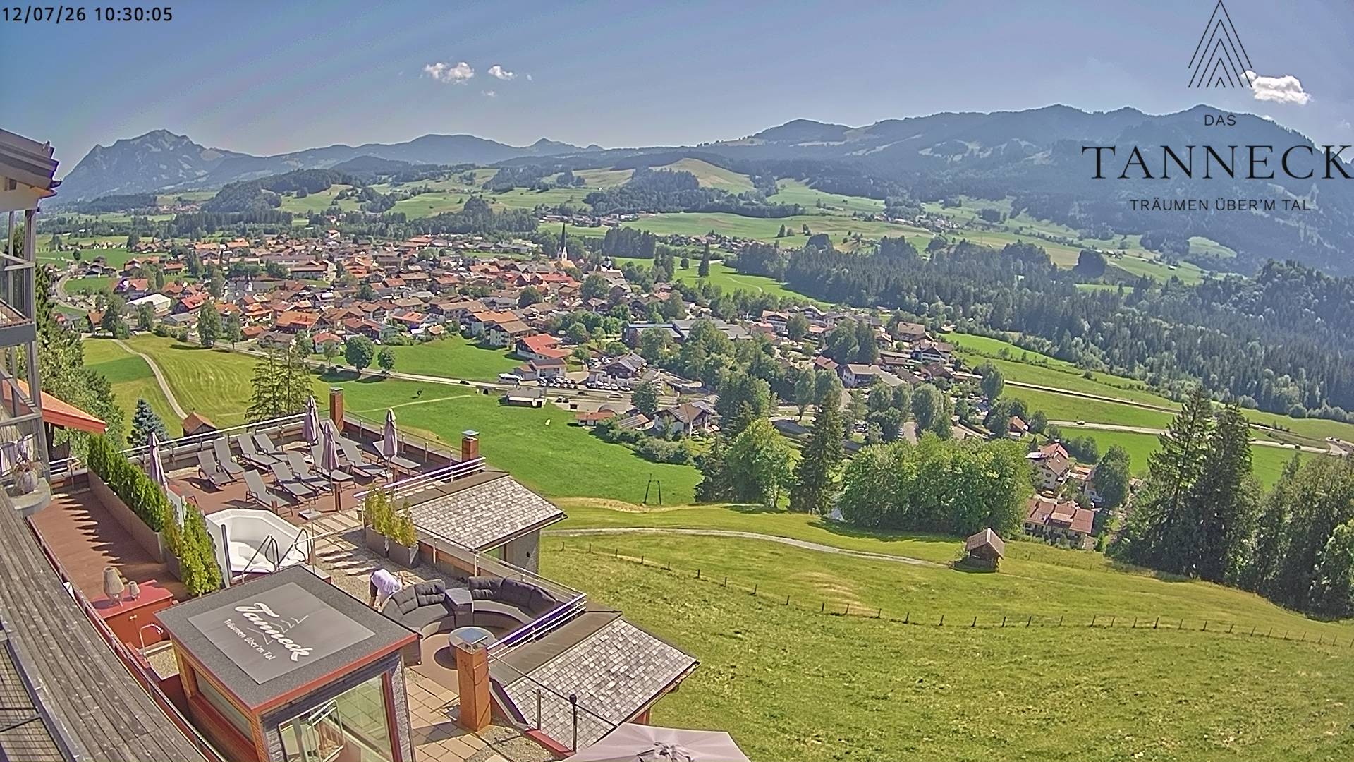 Archived image Webcam Fischen in the Allgäu, Tanneck Hotel