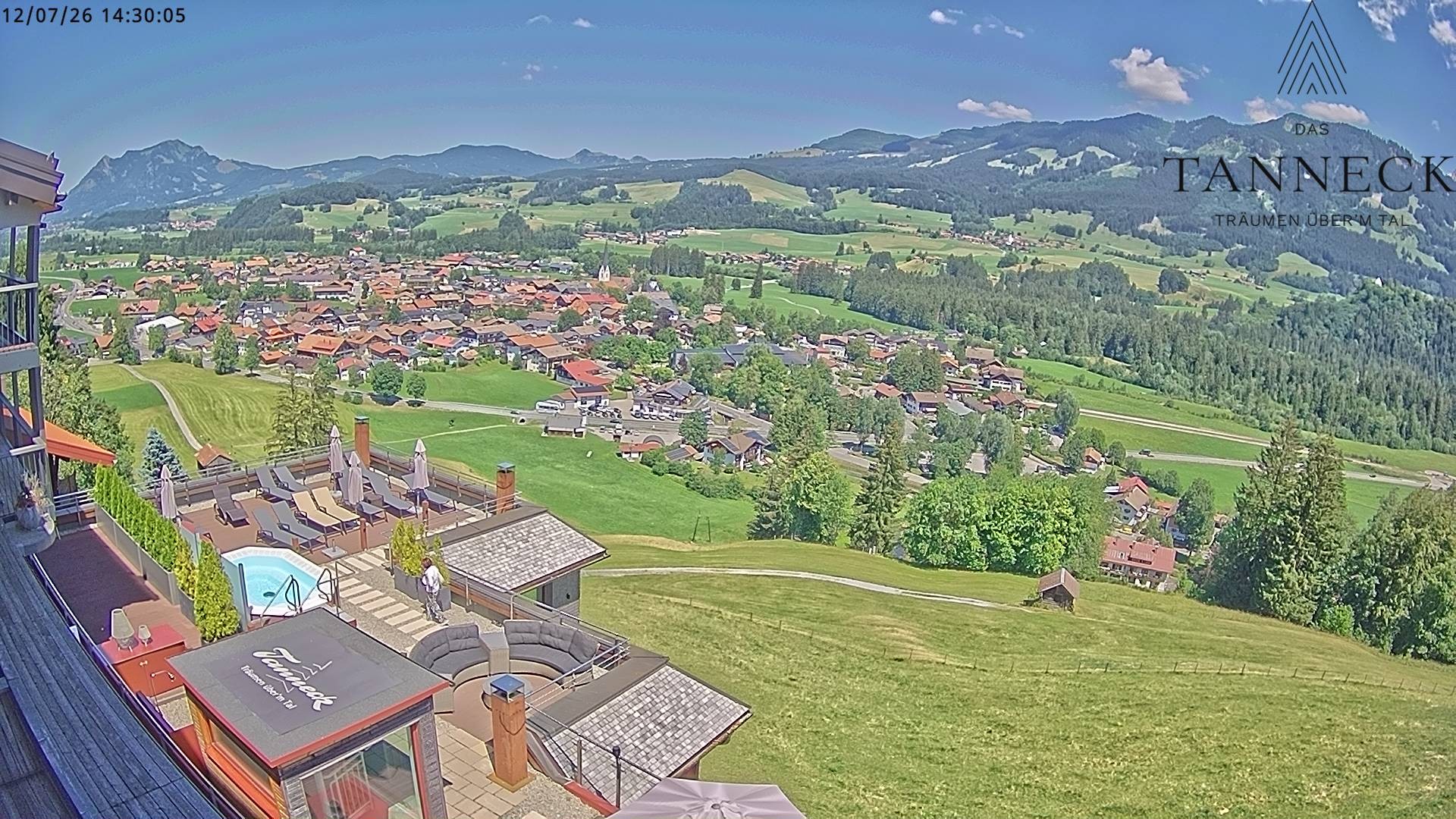 Archived image Webcam Fischen in the Allgäu, Tanneck Hotel