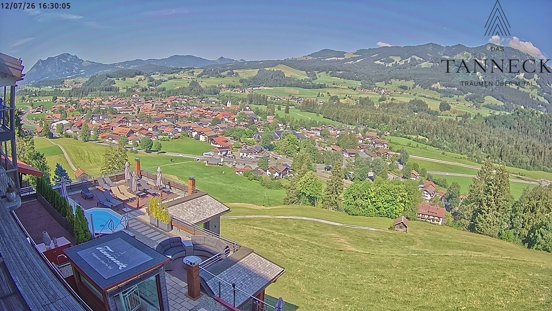 Archived image Webcam Fischen in the Allgäu, Tanneck Hotel