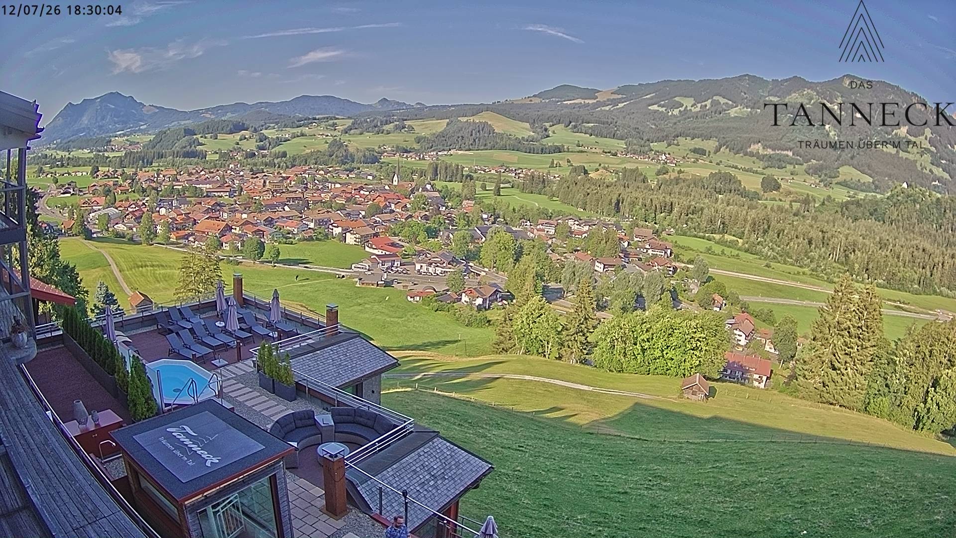 Archived image Webcam Fischen in the Allgäu, Tanneck Hotel