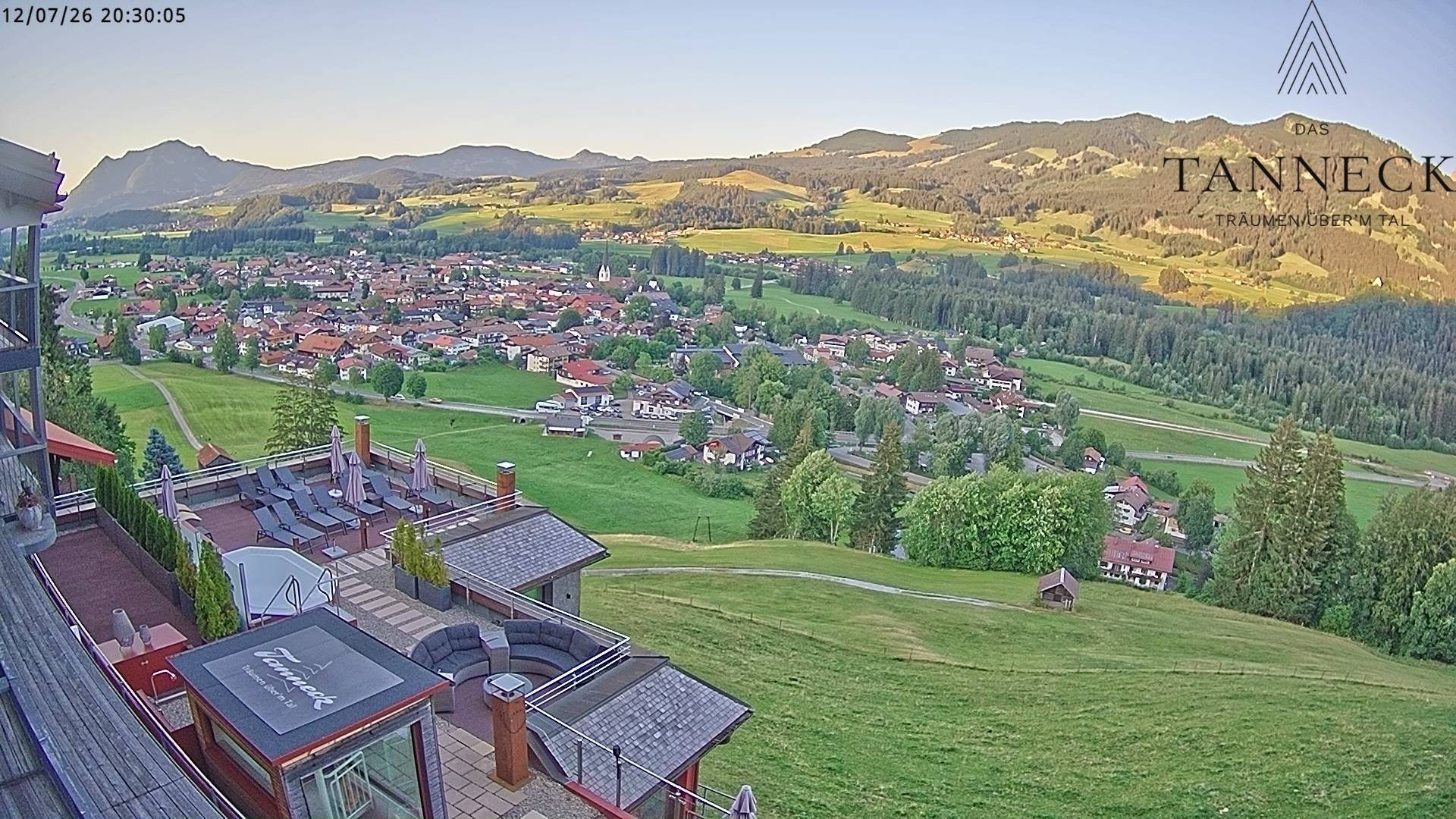 Archived image Webcam Fischen in the Allgäu, Tanneck Hotel