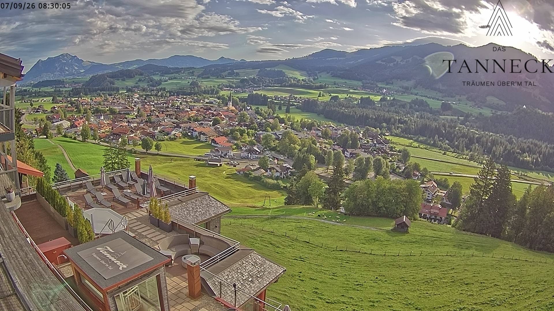 Archived image Webcam Fischen in the Allgäu, Tanneck Hotel