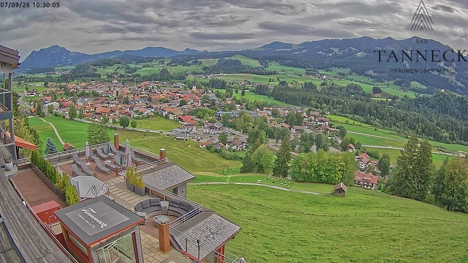 Archived image Webcam Fischen in the Allgäu, Tanneck Hotel