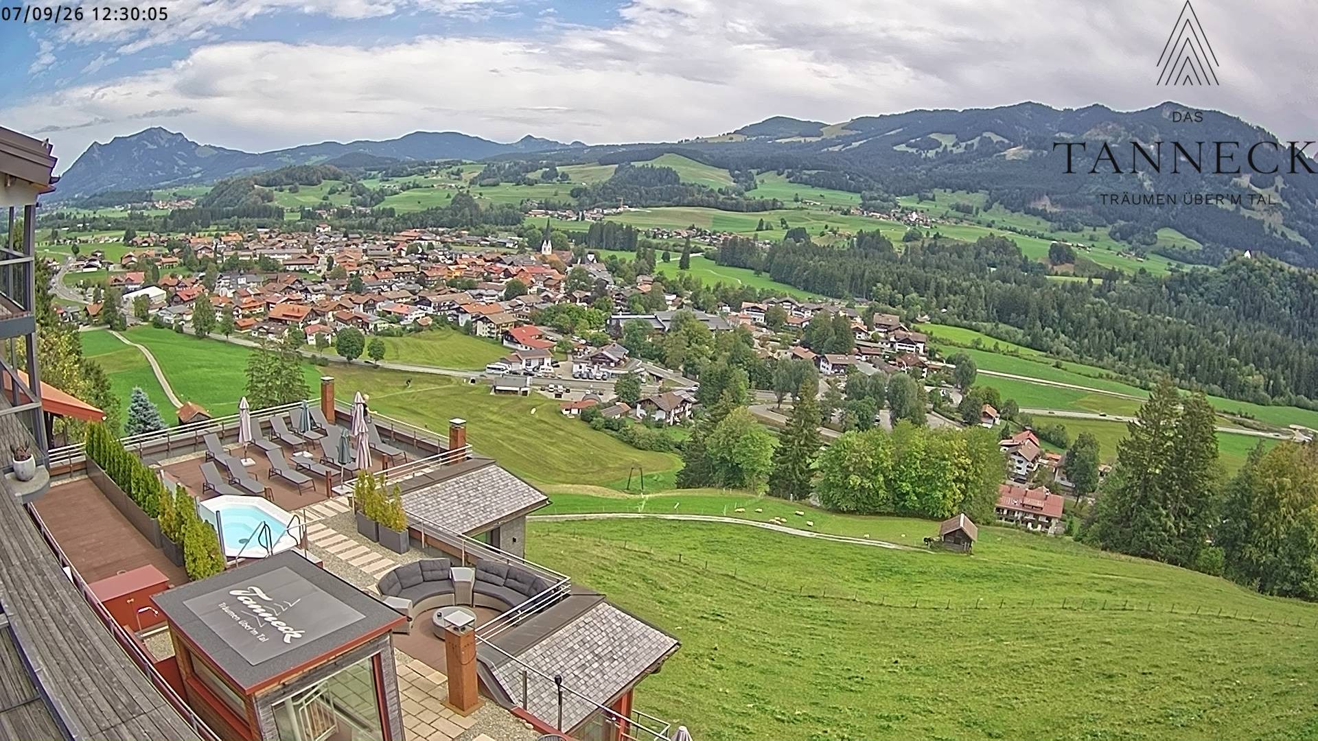 Archived image Webcam Fischen in the Allgäu, Tanneck Hotel