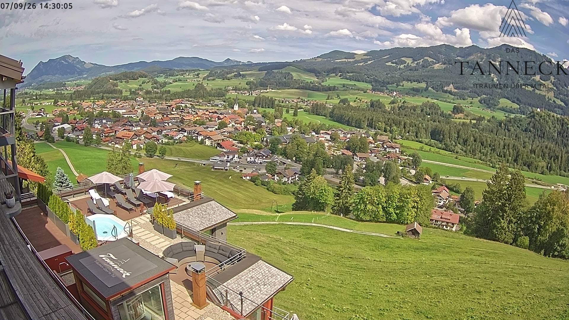 Archived image Webcam Fischen in the Allgäu, Tanneck Hotel