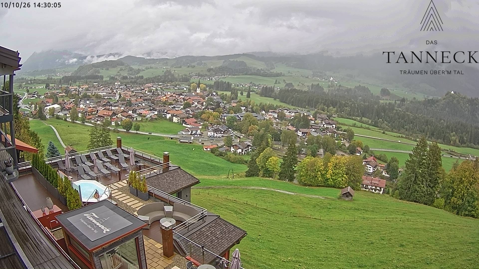 Archived image Webcam Fischen in the Allgäu, Tanneck Hotel