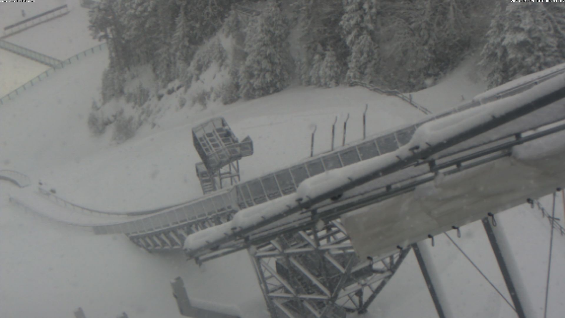 Archived image Webcam ski jump, Seefeld in Tyrol
