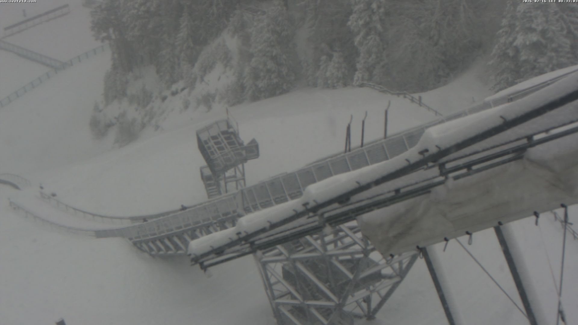 Archiv Foto Webcam Sprungschanze, Seefeld in Tirol