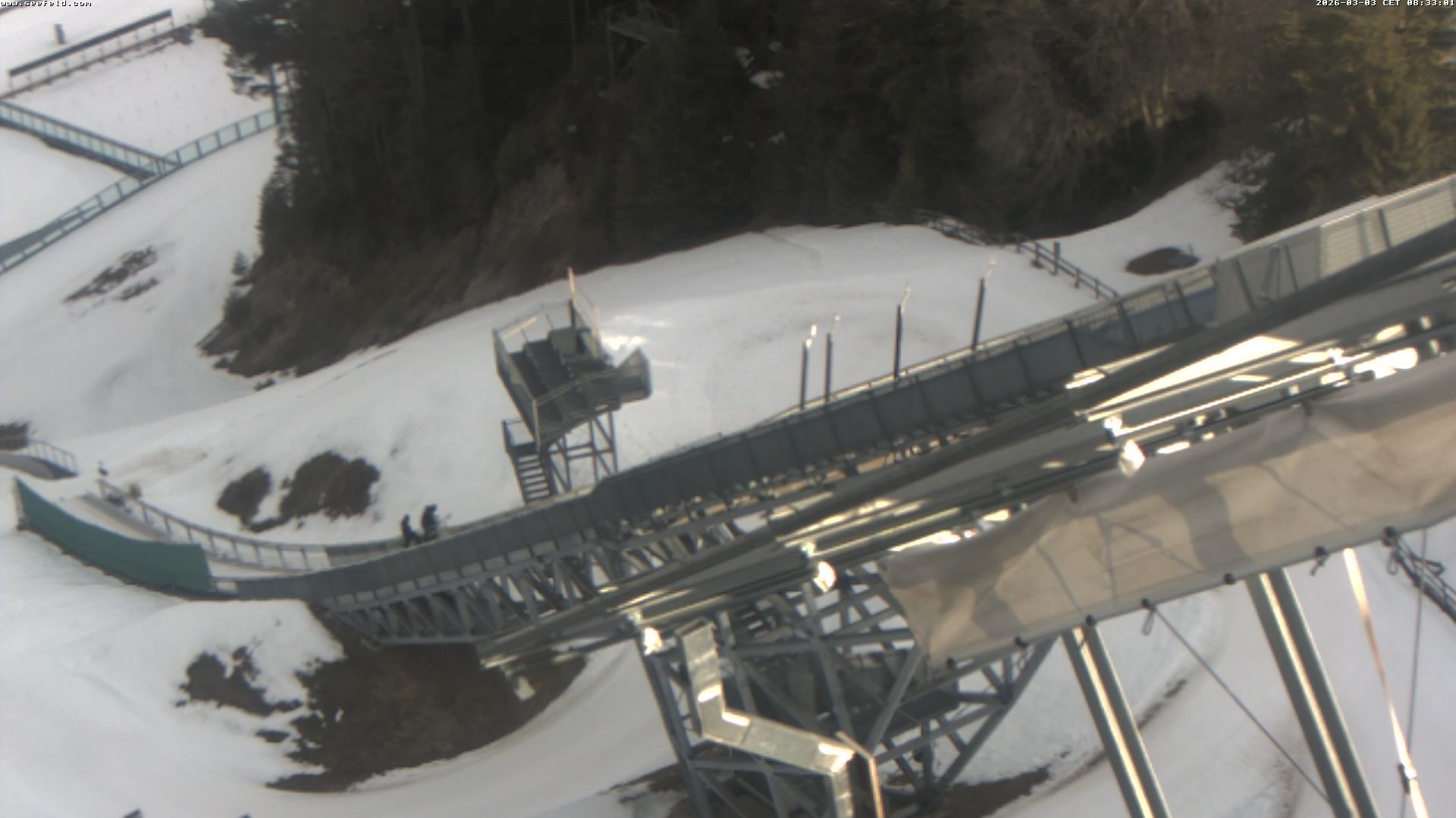 Archiv Foto Webcam Sprungschanze, Seefeld in Tirol