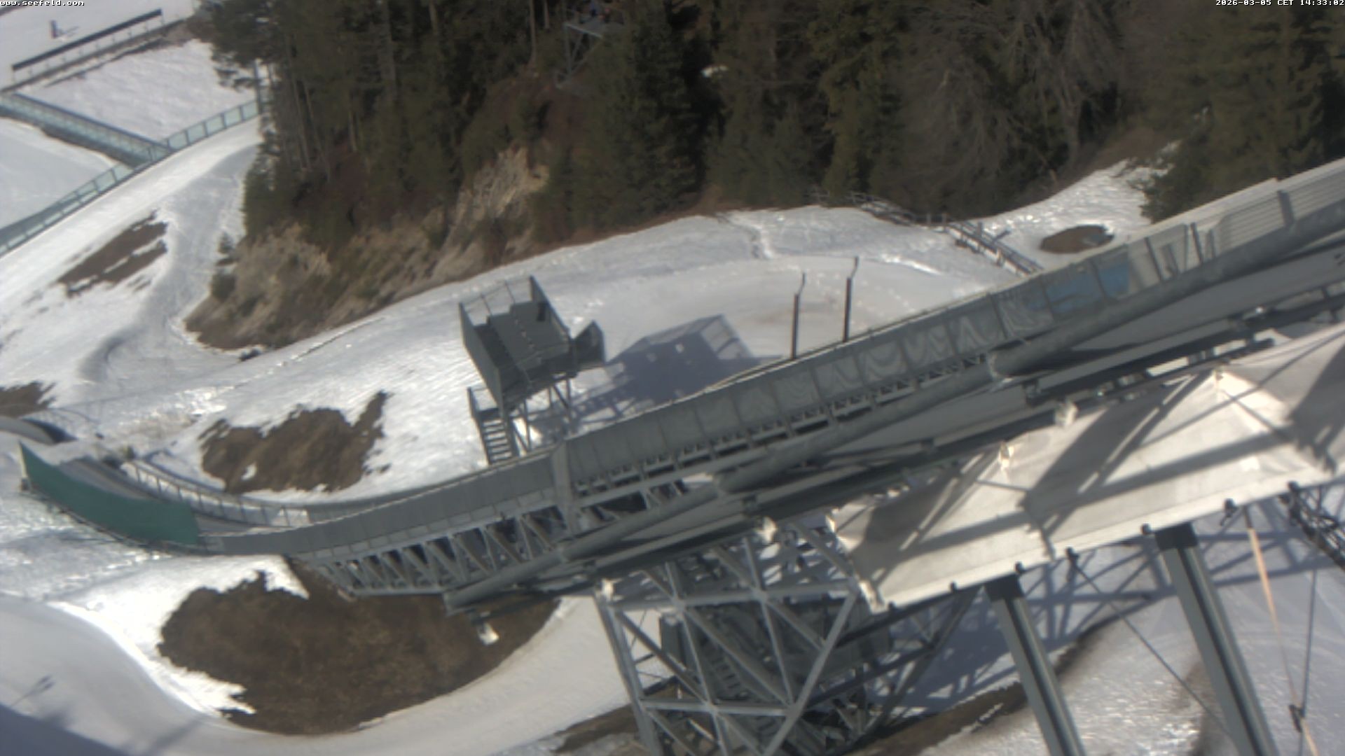 Archiv Foto Webcam Sprungschanze, Seefeld in Tirol