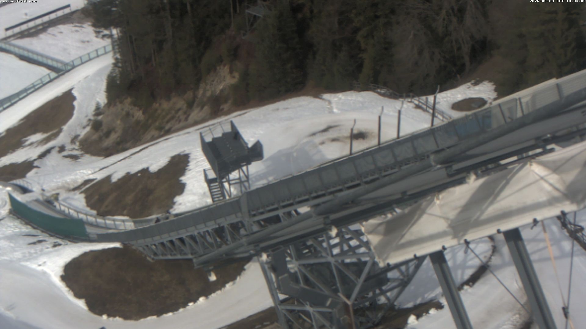 Archiv Foto Webcam Sprungschanze, Seefeld in Tirol