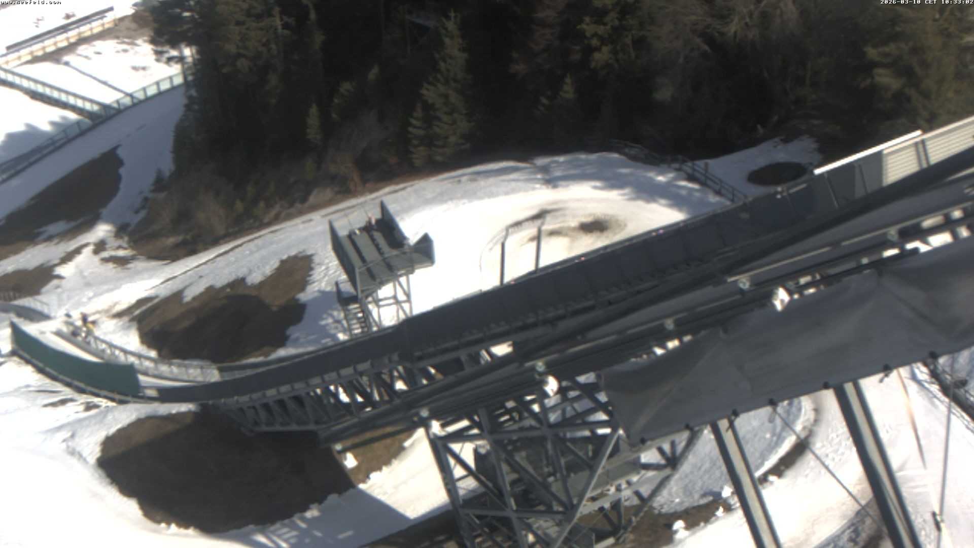 Archiv Foto Webcam Sprungschanze, Seefeld in Tirol