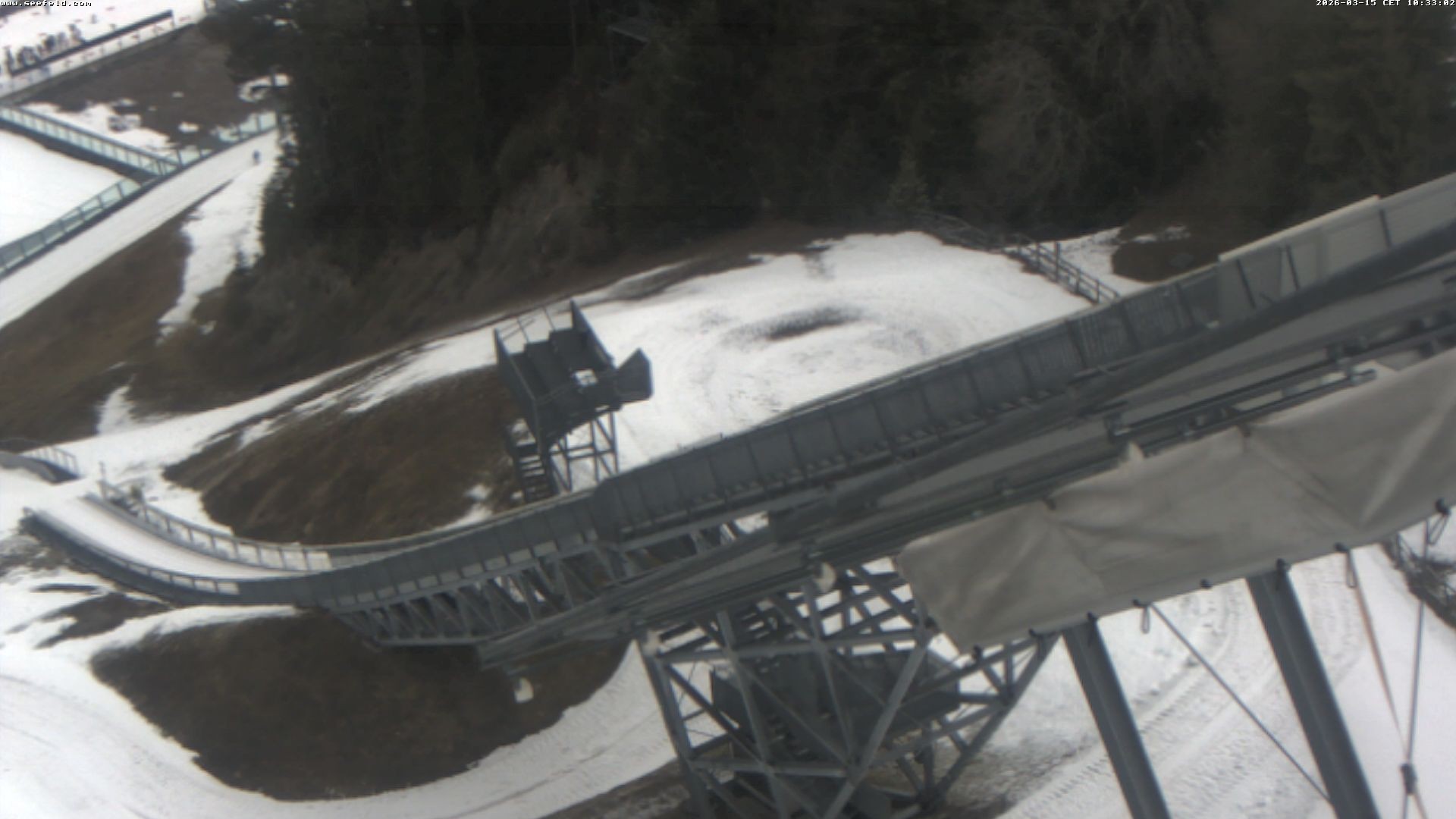 Archiv Foto Webcam Sprungschanze, Seefeld in Tirol