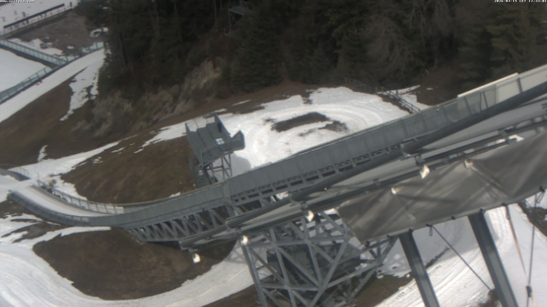 Archiv Foto Webcam Sprungschanze, Seefeld in Tirol