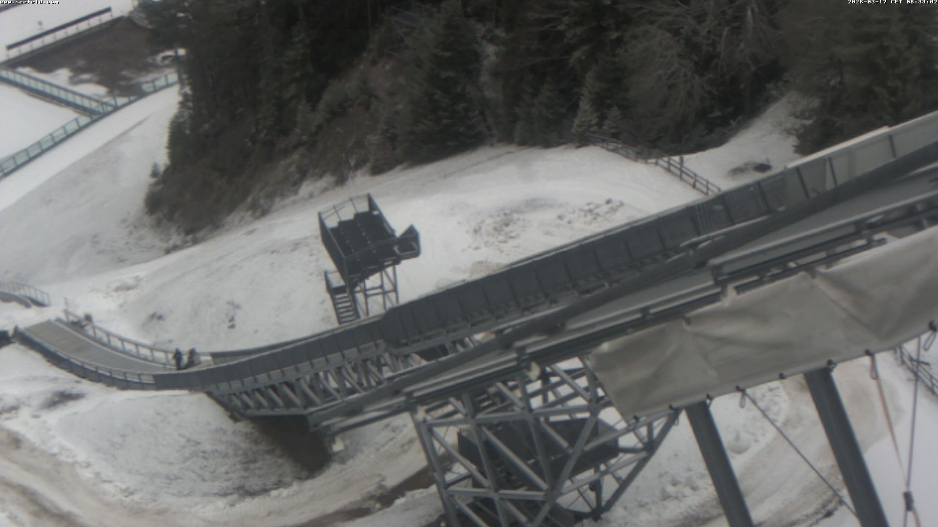 Archiv Foto Webcam Sprungschanze, Seefeld in Tirol