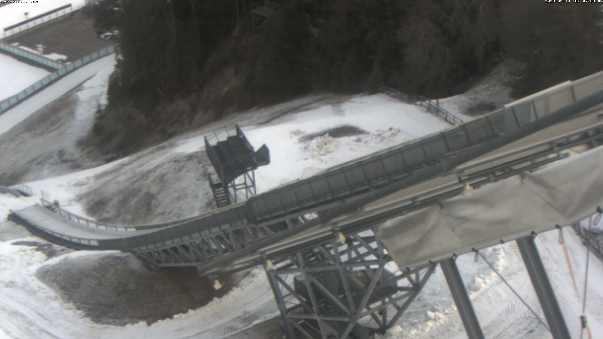 Archiv Foto Webcam Sprungschanze, Seefeld in Tirol