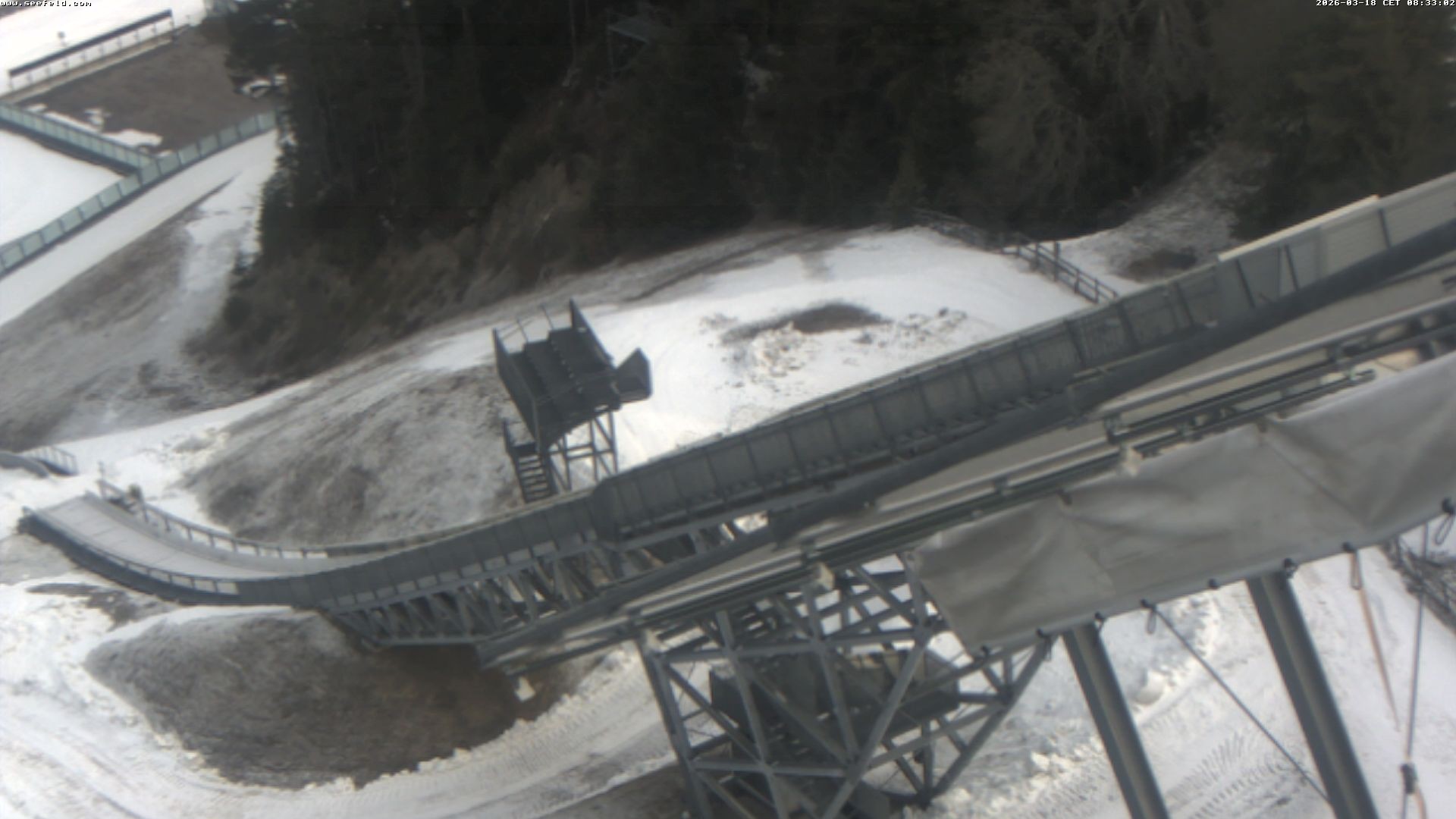 Archiv Foto Webcam Sprungschanze, Seefeld in Tirol